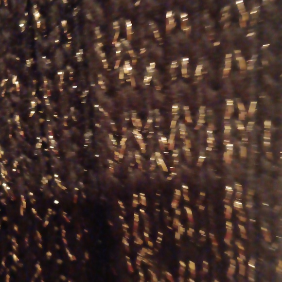 DKNY BLACK SPARKLY SCARF - Picture 3 of 5
